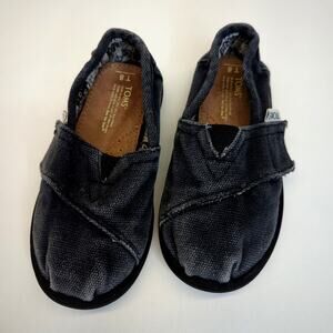 Toms Toddler shoes Black Distressed size 8